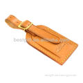 Leather name tag, brown leather name card holder